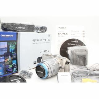 オリンパス(OLYMPUS)の＜＜ショット数29回（ショット数ドットコム調べ）！！＞＞【新級品】OLYMPUS オリンパス ミラーレス一眼 PEN Lite E-PL5 レンズキット シルバー E-PL5 LKIT SLV #LE2024329(ミラーレス一眼)