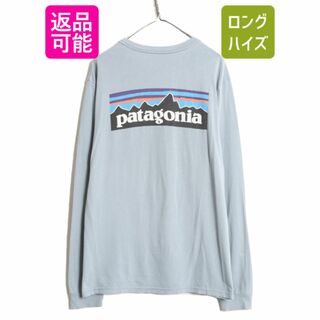 パタゴニア(patagonia)のUSA製 パタゴニア プリント 長袖 Tシャツ メンズ M 古着 Patagonia ロンT ロゴTシャツ P6 バックプリント アウトドア オーガニックコットン(Tシャツ/カットソー(七分/長袖))