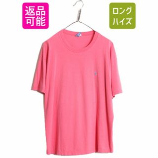 チャンピオン(Champion)の80s USA製 チャンピオン 半袖 Tシャツ メンズ L 古着 80年代 ヴィンテージ Champion ワンポイント ヘビーウェイト ビッグシルエット ピンク(Tシャツ/カットソー(半袖/袖なし))