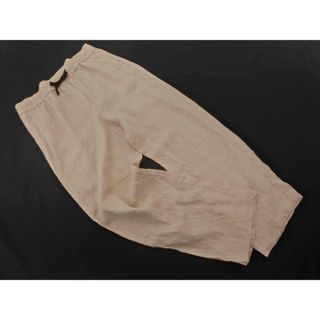 ZARA WOMAN ザラ ウーマン リネン100% ワイド パンツ sizeL/ベージュ ■◇ レディース(その他)