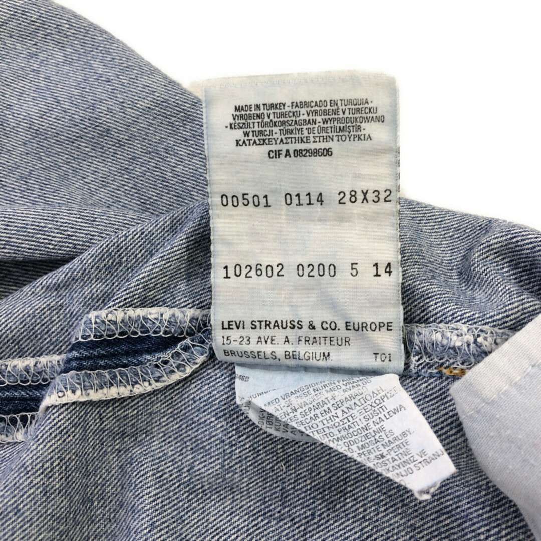 Levi's(リーバイス)のLevi's リーバイス 501 デニムパンツ アメカジ ブルー (メンズ W28 L32) 中古 古着 Q4976 メンズのパンツ(デニム/ジーンズ)の商品写真