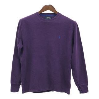 ポロラルフローレン(POLO RALPH LAUREN)のPolo by Ralph Lauren ポロ ラルフローレン サーマル 長袖Ｔシャツ ワンポイント パープル (メンズ M) 中古 古着 Q4987(Tシャツ/カットソー(七分/長袖))