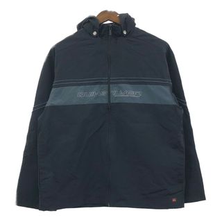 クイックシルバー(QUIKSILVER)の00年代 Quiksilver クイックシルバー ナイロン パーカー ジャケット ロゴ ブラック (メンズ 16) 中古 古着 Q4961(その他)