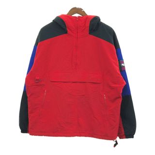 ギャップ(GAP)の90年代 GAP ギャップ ハーフジップ ナイロン マウンテンパーカー レッド (メンズ L) 中古 古着 Q4974(マウンテンパーカー)