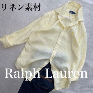 ポロラルフローレン(POLO RALPH LAUREN)のRalph Lauren  使用感のない美品　L位　人気のリネン正規品　家洗い可(シャツ/ブラウス(長袖/七分))