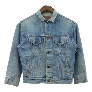 リーバイス(Levi's)の80年代 USA製 Levi's リーバイス 57508-0214 デニム トラッカージャケット アメカジ ブルー (レディース M) 中古 古着 Q4964(Gジャン/デニムジャケット)