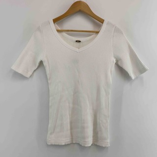 MUSE ミューズ レディース Tシャツ（半袖）ホワイト(Tシャツ(半袖/袖なし))