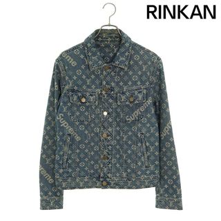 シュプリーム(Supreme)のシュプリーム ルイヴィトン  17AW  LV Jacquard Denim Trucker Jacket モノグラムジャガードトラッカーデニムジャケット メンズ 46(Gジャン/デニムジャケット)