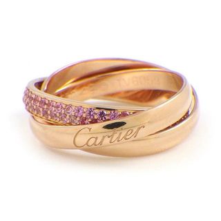 Cartier - カルティエ Cartier リング トリニティ フルサークル ピンクサファイア K18PG 9.5号 / #49 【中古】