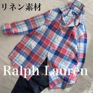 POLO RALPH LAUREN - Ralph Lauren  使用感ない美品　L位　人気のリネン　正規品　家洗い可