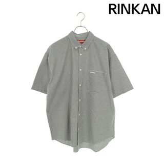 シュプリーム(Supreme)のシュプリーム  24SS  Loose Fit S/S Oxford Shirt Gingham ルーズフィットクラシックロゴ刺繍ギンガムチェック半袖シャツ メンズ L(シャツ)