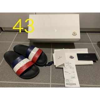 モンクレール(MONCLER)の超美品　43 モンクレール　トリコロール サンダル(ビーチサンダル)