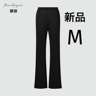 ユニクロ(UNIQLO)の新品 タイツボトムス ヒートテックウールブレンドフレアスリットレギンス 黒色 M(カジュアルパンツ)