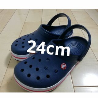 クロックス(crocs)の【スペシャルsale】新品クロックス メンズ レディースネイビー系24cm(サンダル)