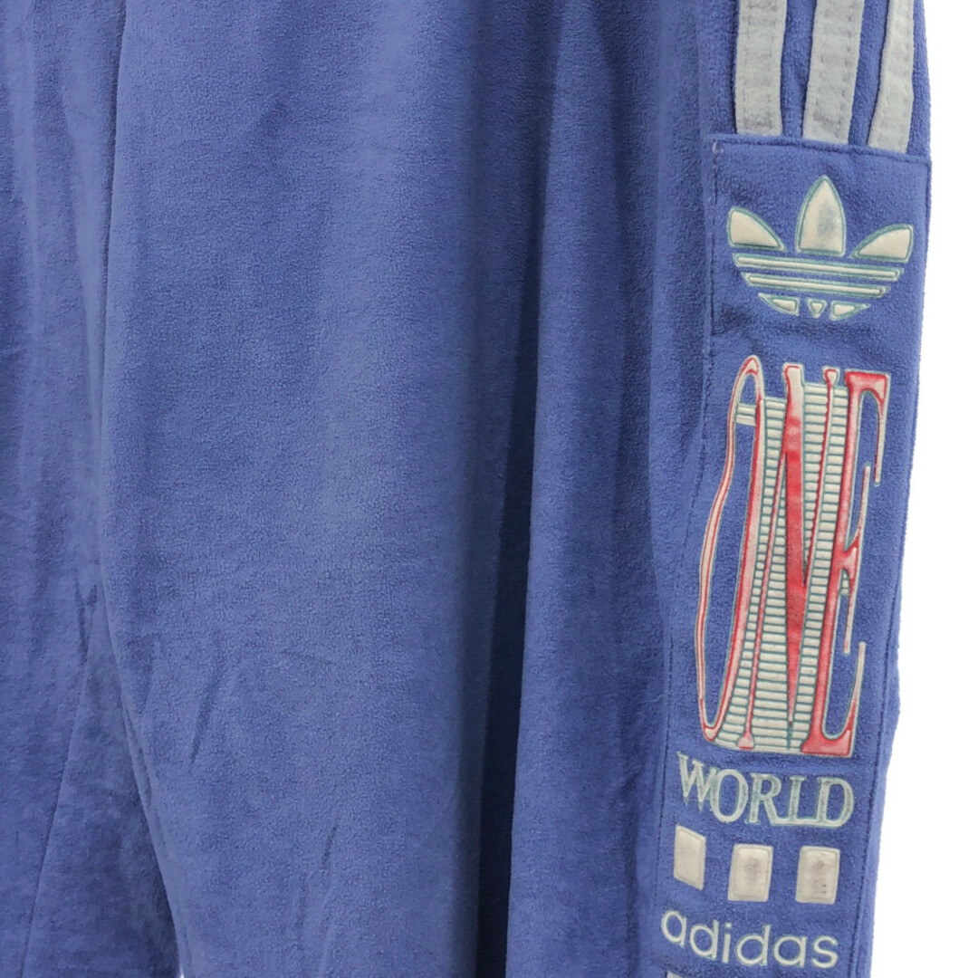 adidas(アディダス)の80年代 adidas アディダス ONE WORLD ベロア トラックパンツ パープル (メンズ M) 中古 古着 Q4896 メンズのパンツ(その他)の商品写真