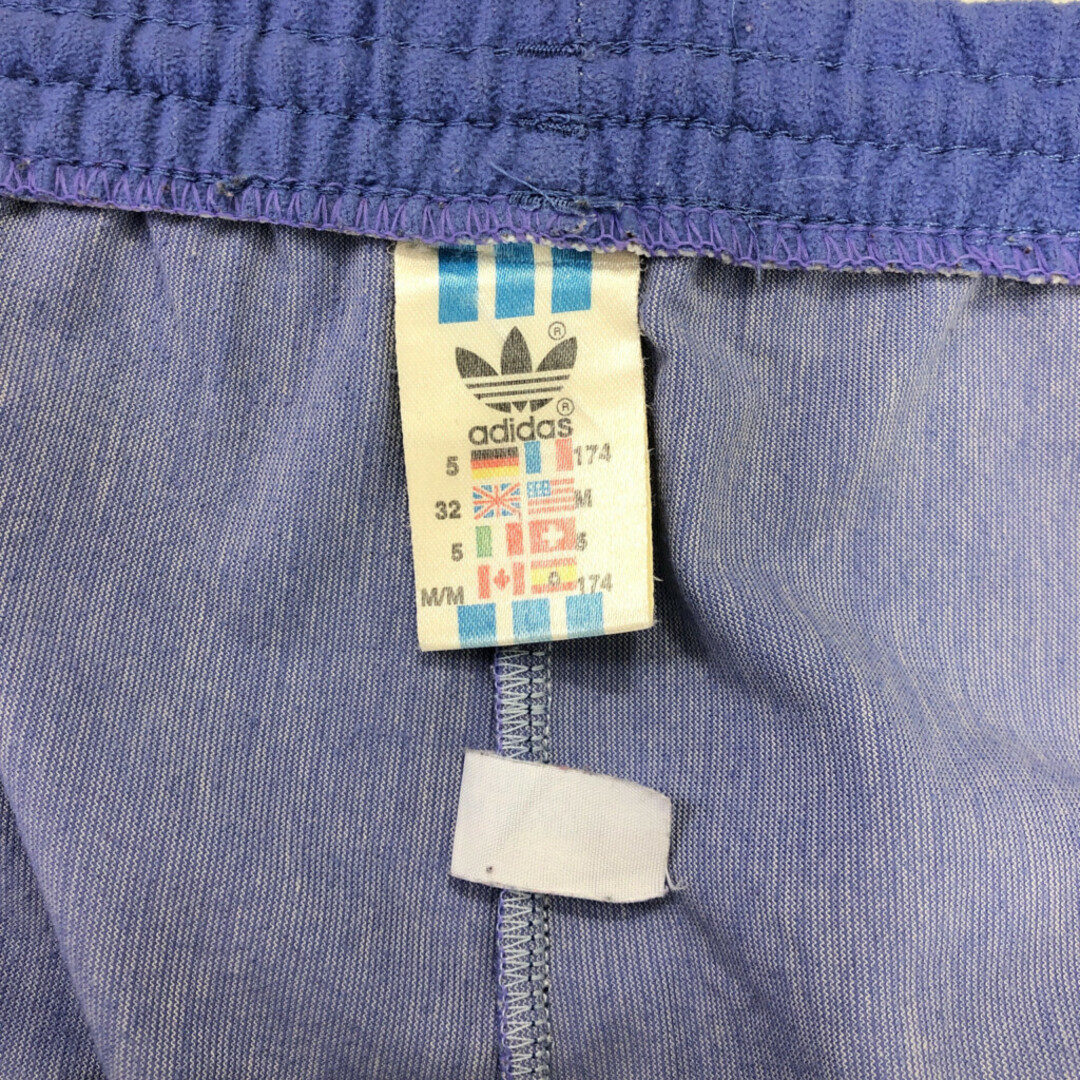 adidas(アディダス)の80年代 adidas アディダス ONE WORLD ベロア トラックパンツ パープル (メンズ M) 中古 古着 Q4896 メンズのパンツ(その他)の商品写真