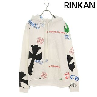 クロムハーツ(Chrome Hearts)のクロムハーツ  STENCIL HOODIE 総柄オンライン限定ステンシルプリントパーカー メンズ L(パーカー)