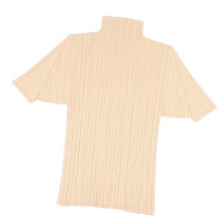 プリーツプリーズイッセイミヤケ(PLEATS PLEASE ISSEY MIYAKE)の美品 プリーツプリーズ イッセイミヤケ PLEATS PLEASE シャツ ブラウス ハイネック 半袖 トップス レディース 3(シャツ/ブラウス(半袖/袖なし))