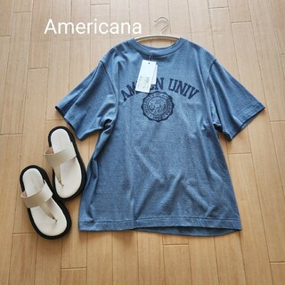 AMERICANA - 【新品】Americana 　アメリカーナ　天竺　Tシャツ　ブルー