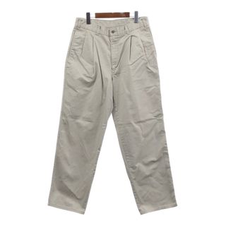 90年代 USA製 DOCKERS ドッカーズ 2タック チノパンツ ベージュ (メンズ W33 L30) 中古 古着 Q4941(その他)