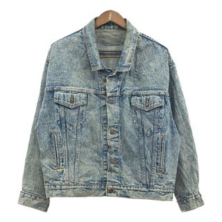 リーバイス(Levi's)の90年代 USA製 Levi's リーバイス 75068-0219 デニム トラッカージャケット アメカジ ブルー (メンズ M) 中古 古着 Q5044(Gジャン/デニムジャケット)