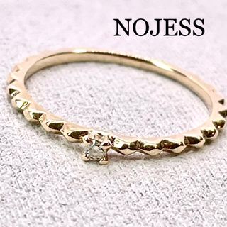 NOJESS - ノジェス◆K10PG*11号*一粒ダイヤモンドリング*指輪*ピンクゴールド