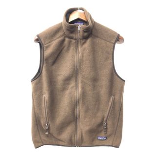 パタゴニア(patagonia)のpatagonia パタゴニア SYNCHILLA シンチラ フリース ベスト アウター アウトドア ワンポイント ブラウン (メンズ M) 中古 古着 Q5100(ベスト)