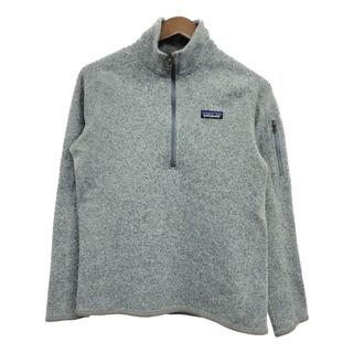 パタゴニア(patagonia)のpatagonia パタゴニア ハーフジップ ベターセーター フリースジャケット アウトドア グレー (メンズ M) 中古 古着 Q5116(その他)