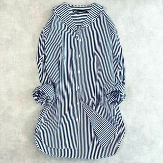 ニコルソンアンドニコルソン(nicolson&nicolson)のニコルソンアンドニコルソン ALPS-STRIPE ストライプ シャツ  フリル(Tシャツ(長袖/七分))