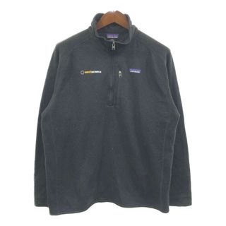 パタゴニア(patagonia)のpatagonia パタゴニア 企業ロゴ ハーフジップ ベターセーター フリースジャケット アウトドア ブラック (メンズ XL) 中古 古着 Q5129(その他)