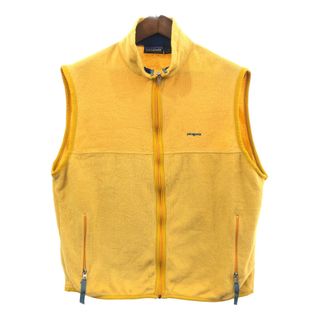 パタゴニア(patagonia)の90年代 patagonia パタゴニア SYNCHILLA シンチラ フリースベスト アウター アウトドア イエロー (メンズ XL) 中古 古着 Q5130(ベスト)