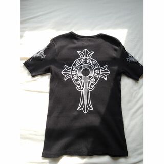 ★ほぼ新品 ★クロス 十字架 ブラック Tシャツ　ニット素材(Tシャツ/カットソー(半袖/袖なし))
