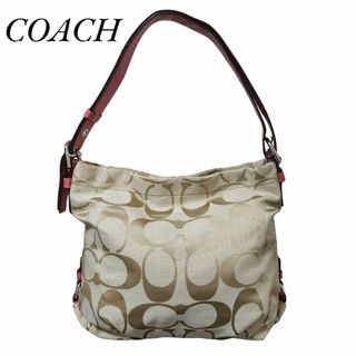 コーチ(COACH)のCOACH ワンショルダーバッグシグネチャー キャンバス15067ブラウンピンク(ショルダーバッグ)