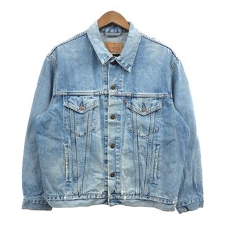 リーバイス(Levi's)の90年代 Levi's リーバイス 70503 02 デニムジャケット ユーロ ライトブルー (メンズ L) 中古 古着 Q5146(Gジャン/デニムジャケット)