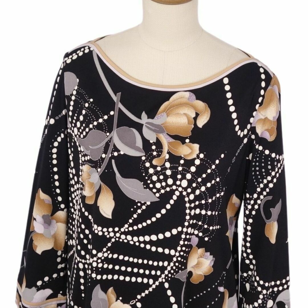 LEONARD - 美品 レオナール LEONARD FASHION ワンピース 七分袖 LEONARD - 美品 レオナール LEONARD FASHION ワンピース 七分袖