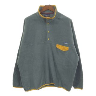 パタゴニア(patagonia)のpatagonia パタゴニア SYNCHILLA シンチラ スナップT フリースジャケット アウトドア 防寒 オリーブ (メンズ 2XL) 中古 古着 Q5165(その他)