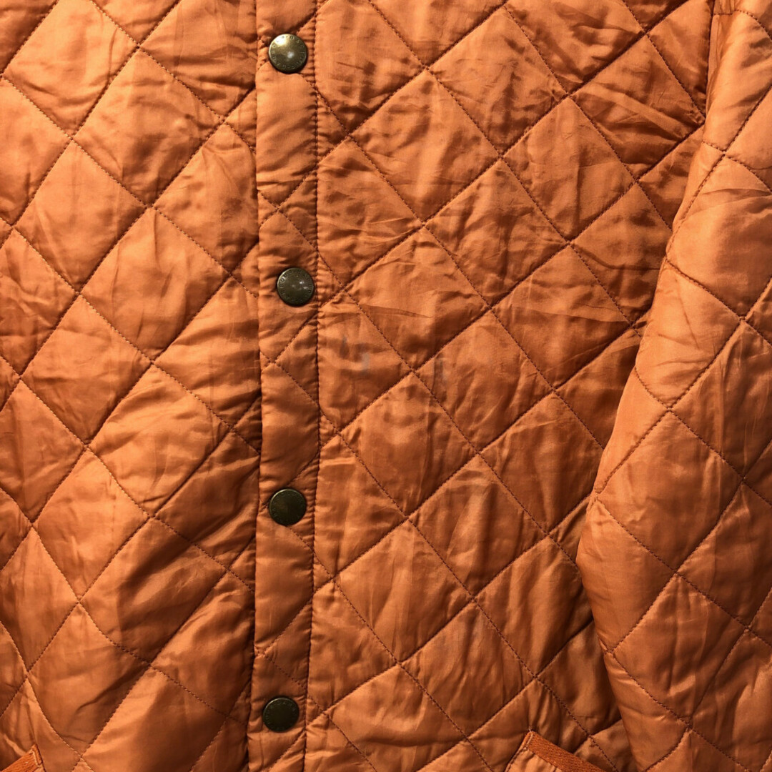 Barbour(バーブァー)のBarbour バブアー LIDDESDALE リッズデイル キルティングジャケット オレンジ (メンズ S) 中古 古着 Q5191 メンズのジャケット/アウター(その他)の商品写真