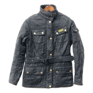 バーブァー(Barbour)のBarbour バブアー キルティングジャケット ワンポイントロゴ ブラック (レディース 8) 中古 古着 Q5198(その他)