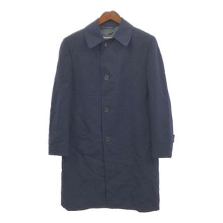 【B品】 70年代 カナダ製 Aquascutum アクアスキュータム バルマカーンコート ネイビー 中古 古着 Q5213(トレンチコート)