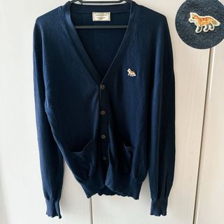MAISON KITSUNE' - 【美品】メゾンキツネ カーディガン ブラック s MAISON KITSUNE' - 【美品】メゾンキツネ カーディガン ブラック s