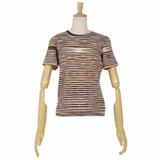 ミキハウス(mikihouse)の美品 ミッソーニ MISSONI Tシャツ カットソー ニット ショートスリーブ トップス レディース 44(XL相当) マルチカラー(ニット/セーター)