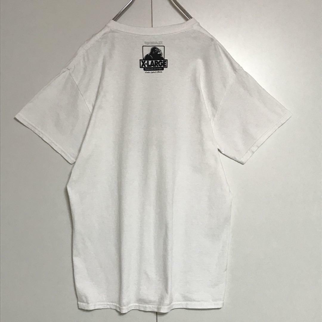 【コラボT】エクストララージ  プリントTシャツ　シャバーニ　ホワイトH758 メンズのトップス(Tシャツ/カットソー(半袖/袖なし))の商品写真