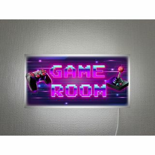 【壁掛け】GAME ゲームルーム 娯楽室 照明 看板 置物 雑貨 ライトBOX(その他)