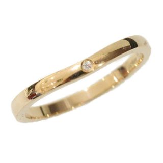 カルティエ(Cartier)の【箱あり】Cartier　カルティエ　バレリーナ　ウェディング　リング　B4098600　55　14.5号　K18PG　ピンクゴールド　３ポイント　ダイヤモンド　計0.01ｃｔ　ウェーブ　シンプル　レディース　プレゼント包装可　【中古】松前R56号店(リング(指輪))