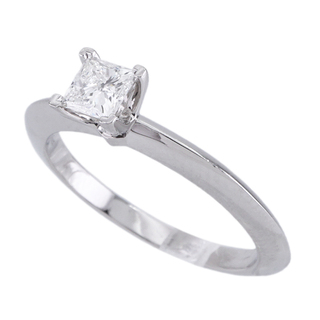 ティファニー(Tiffany & Co.)のティファニー TIFFANY&Co. プリンセス カット ダイヤモンド エンゲージメント リング プラチナ リング 指輪 婚約指輪 エンゲージリング ダイヤリング ダイヤモンドリング(リング(指輪))
