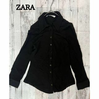 ZARA - お買い得！お洒落♪ZARA ブラック　シャツ　トップス　カーディガン