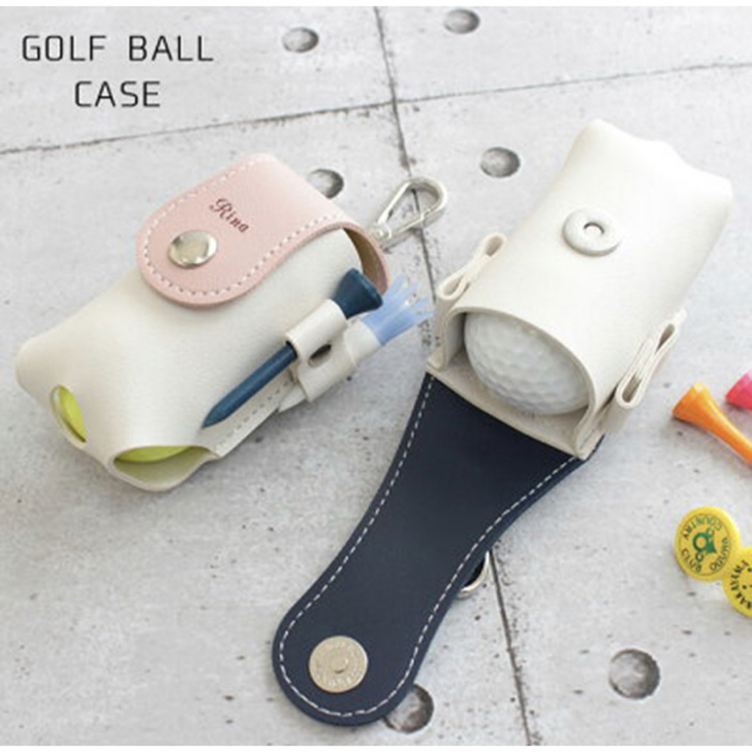 ゴルフボールケース グレー ボールホルダー ゴルフポーチ レザー 軽量 収納 スポーツ/アウトドアのゴルフ(その他)の商品写真