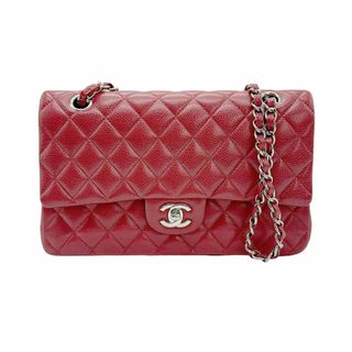 シャネル(CHANEL)のシャネル CHANEL ショルダーバッグ マトラッセ ダブルフラップ キャビアスキンレザー/メタル レッド/シルバー レディース 送料無料【中古】 z0787(ショルダーバッグ)