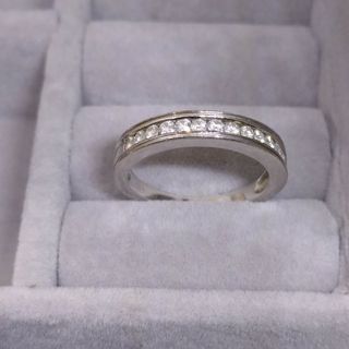 ジュエリーツツミ(JEWELRY TSUTSUMI)のPT950ダイヤモンド0.33CTハーフエタニティリング13.5号(リング(指輪))