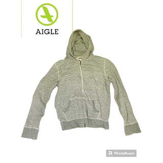 AIGLE - 【エーグル】 AIGLE  レディース　パーカー　グレー　ダブルジップファスナー